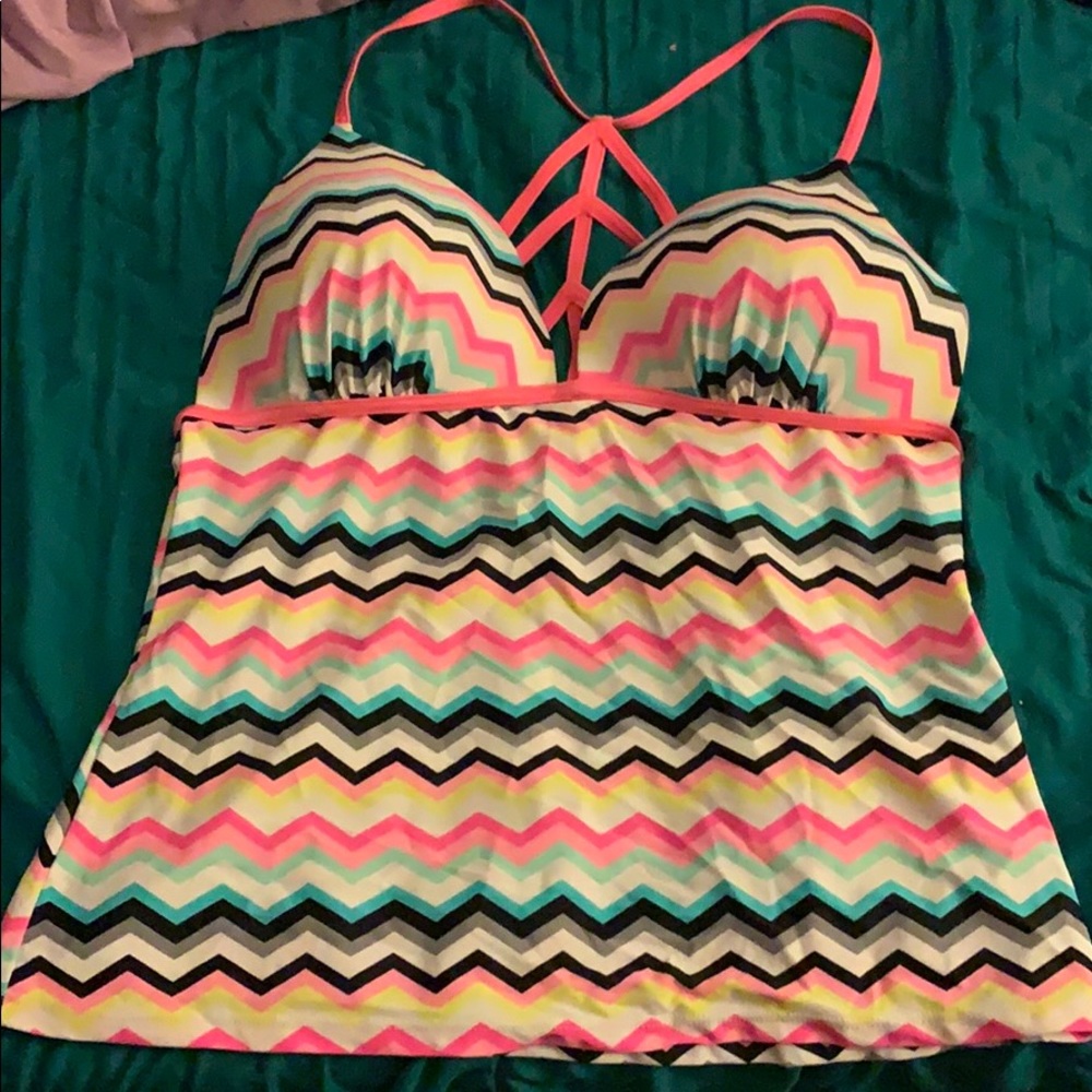 Multicolored swim top